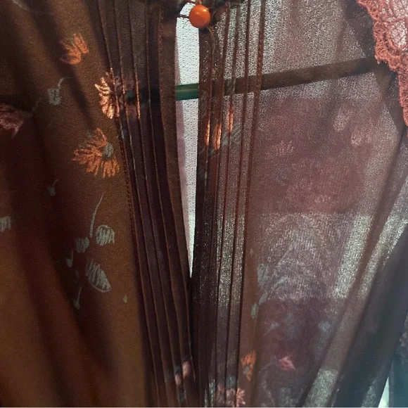 Vintage Patty O’Neil purple Embellished Pleated Gown with Long Bishop Sl… - Picture 16 of 16